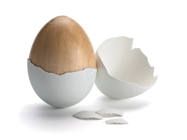 Doğal kabuk ahşap yumurta