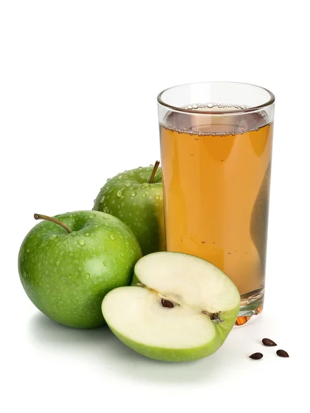 Twee groene appels en SAP Stockfoto