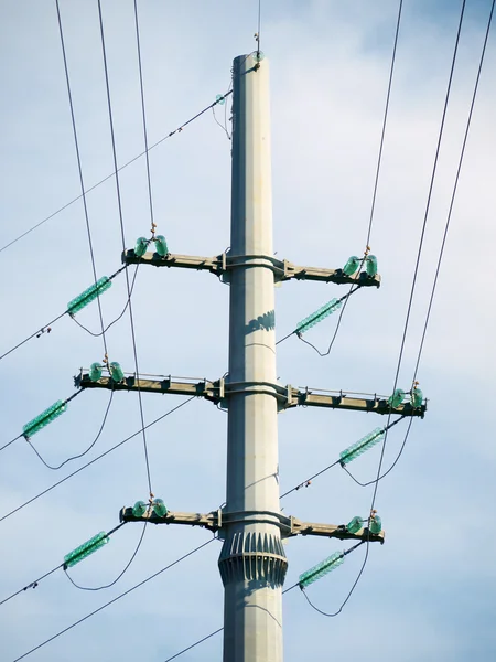 High-voltage transmission line — Stock Photo, Image