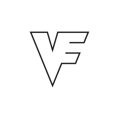 VF harf logo tasarım vektörü