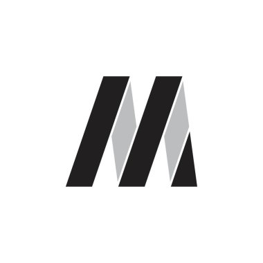 M Harfi Logo Tasarım Vektörü