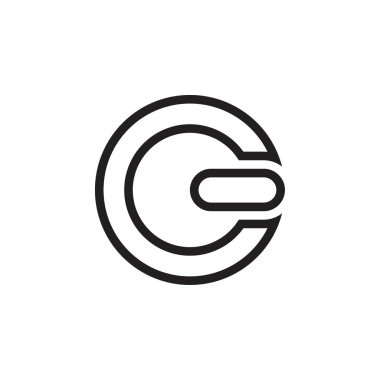 CG harf logo tasarım vektörü