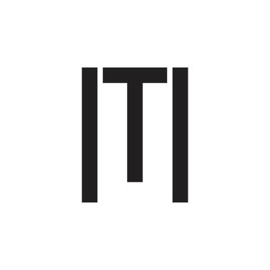 MT harfi veya TM harf logo tasarım vektörü