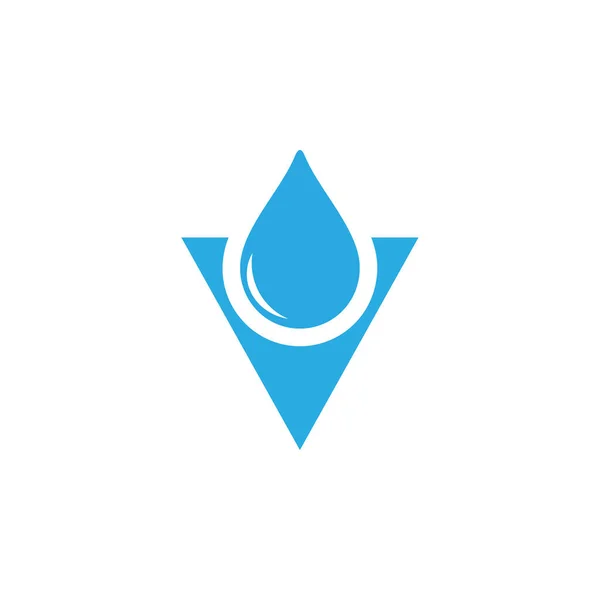 Bokstav Med Vatten Droppe Logotyp Design Vektor — Stock vektor