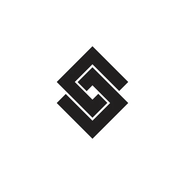 Propojené Čtvercové Logo Písmeno Nebo Logo Písmeno — Stockový vektor