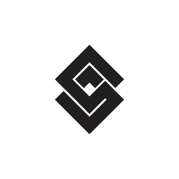 Písmeno Nebo Písmeno Čtverec Logo Design Vektor — Stockový vektor