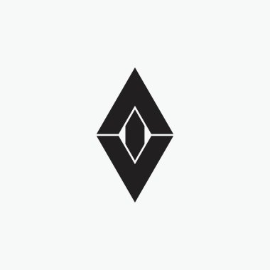 AV harfi logosu, siyah elmas logo tasarım vektörü