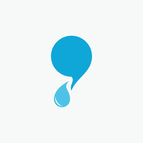 Vattendroppe Logotyp Design Vektor — Stock vektor