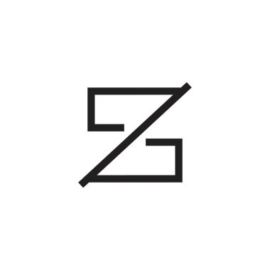 SG harfi veya SZ harf logo tasarım vektörü