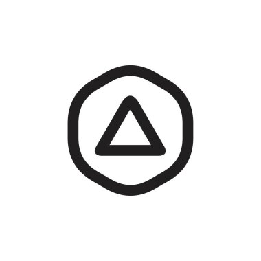 Logo tasarım vektörü içinde trangle ile altıgen