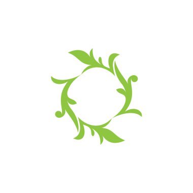 Yeşil Yaprak logo tasarım vektörü