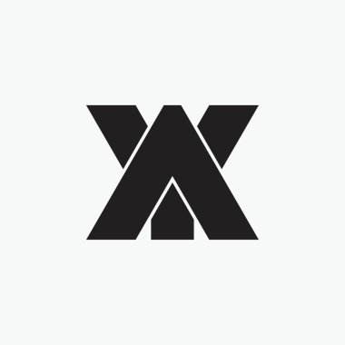 YA harfi veya AY harfi logo tasarım vektörü 