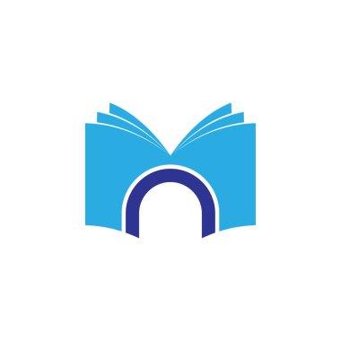 Kapı logosu tasarım vektörlü 3D Kitap