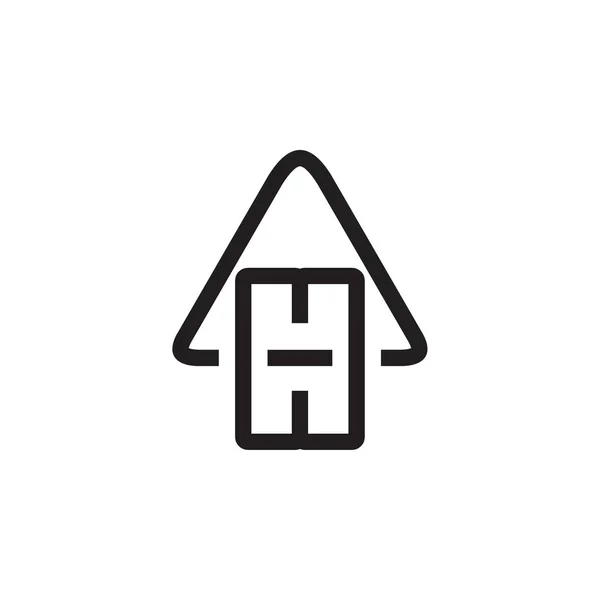 Дом Буквой Вектор Дизайна Логотипа — стоковый вектор