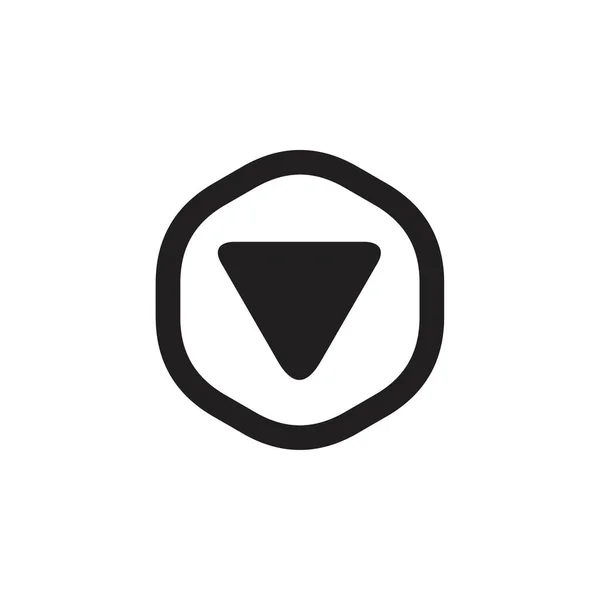 Hexagon Med Trangle Inuti Logotyp Design Vektor — Stock vektor