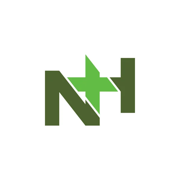 Nh字母或Nxh字母加上标志设计矢量 — 图库矢量图片
