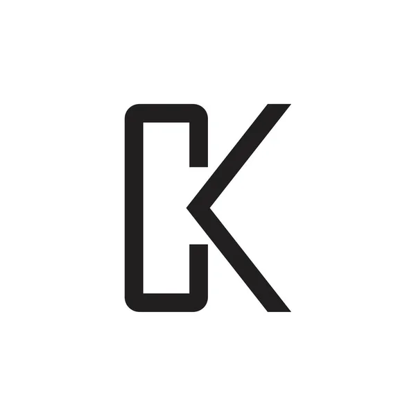 Ck文字ロゴデザインベクター — ストックベクタ