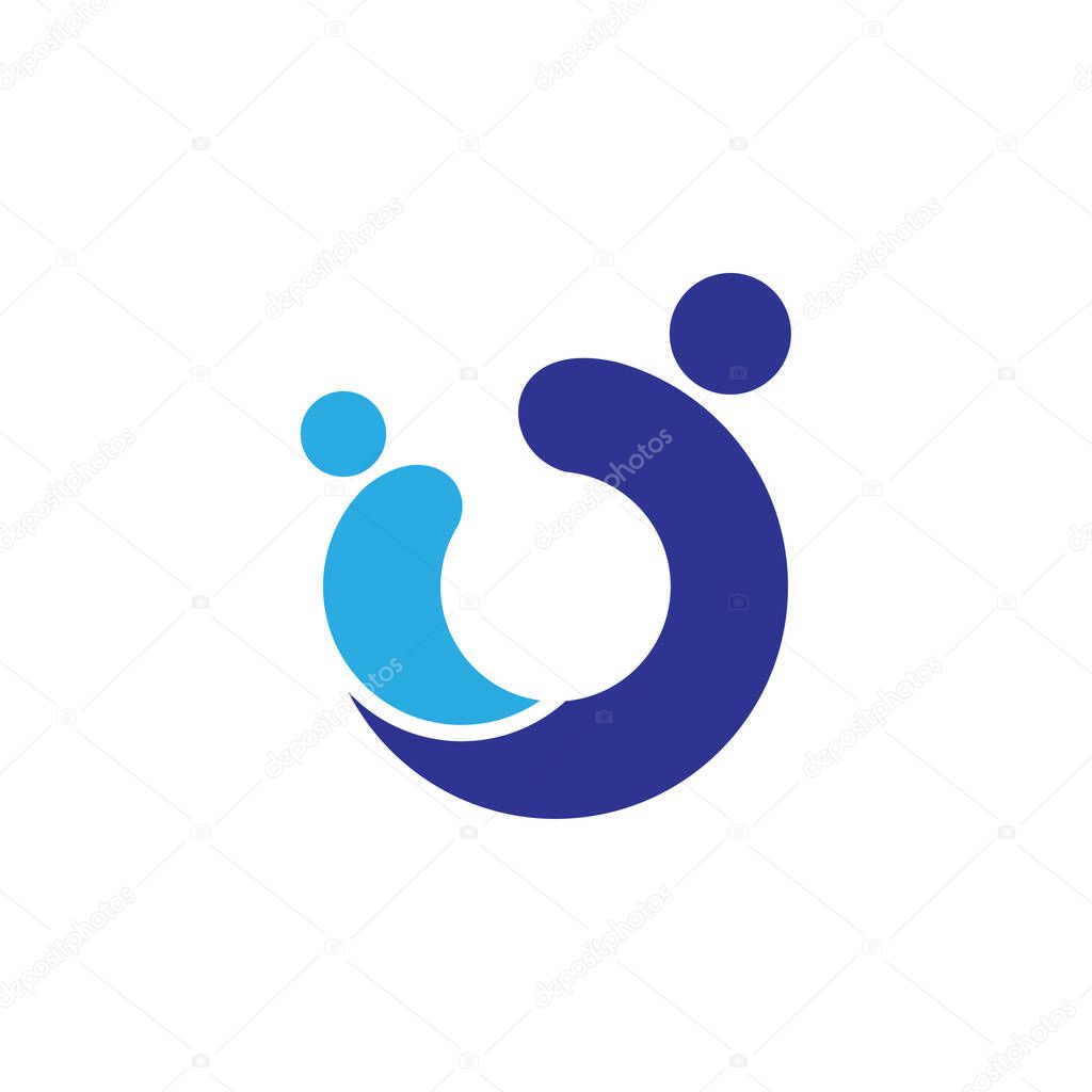 Family icon logo design vector