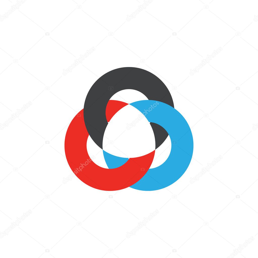 Rotation C letter logo design vector
