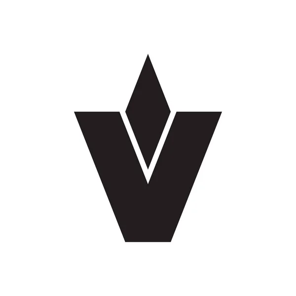Logotipo Letra Letra Com Vetor Preto Projeto Logotipo Diamante — Vetor de Stock