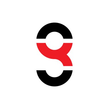 Q harfli Sekiz Numara veya QG harfli logo tasarım vektörü
