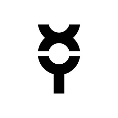 XY harfi veya YX harfi logo tasarım vektörü