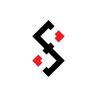 SF harf logo tasarım vektörlü Sekiz Numara