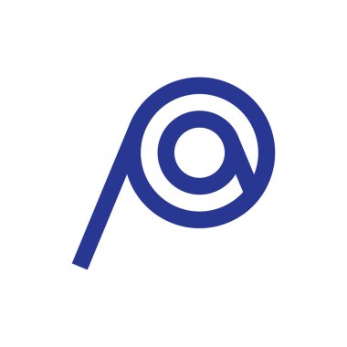 PQ harfi logo tasarım vektörü