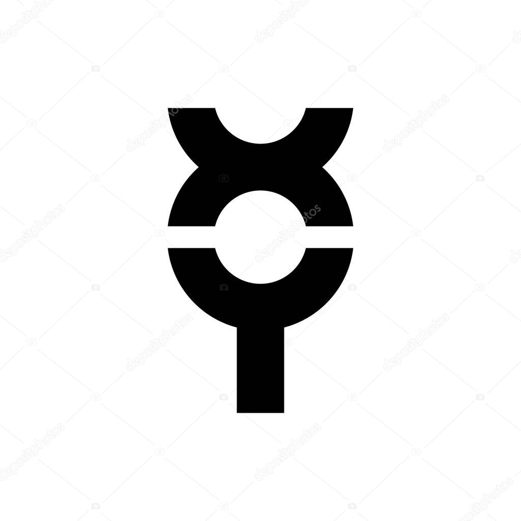 XY letter or YX letter logo design vector