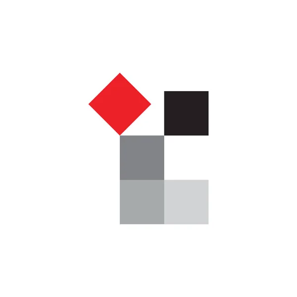 Logotipo Letra Vetor Pixelado Projeto Logotipo —  Vetores de Stock