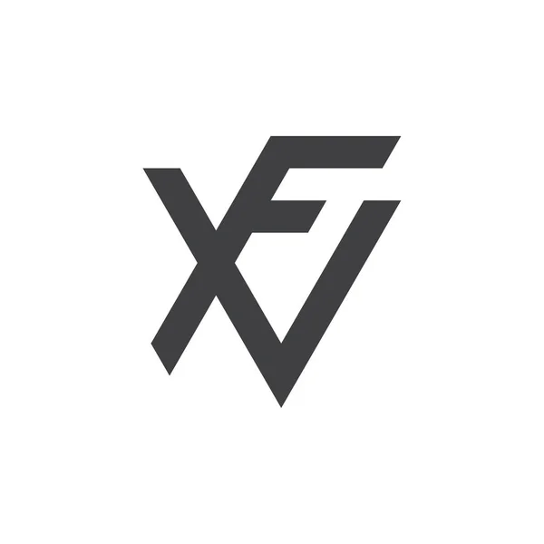 Xfv Buchstabe Logo Design Vektor — Stockvektor