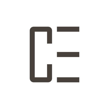 CE harfi logo tasarım vektörü