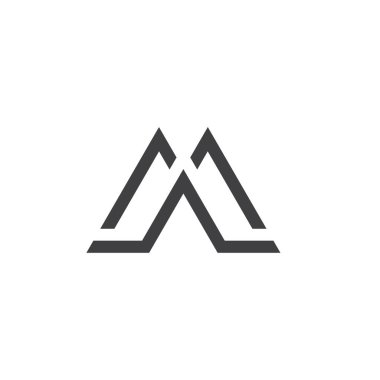 MA harfi logo tasarım vektörü