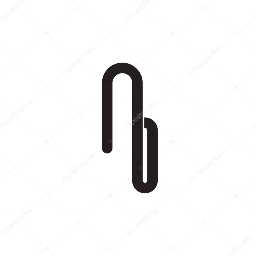Nb letter logo design vector