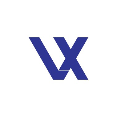 VX harf logo tasarım vektörü