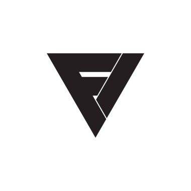 FV harf logosu veya FI harfi logo tasarım vektörü
