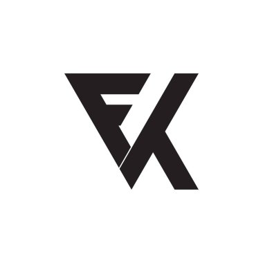 FK harfi logo tasarım vektörü