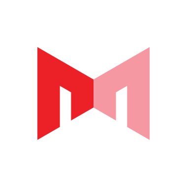M Harfi Logo Tasarım Vektörü