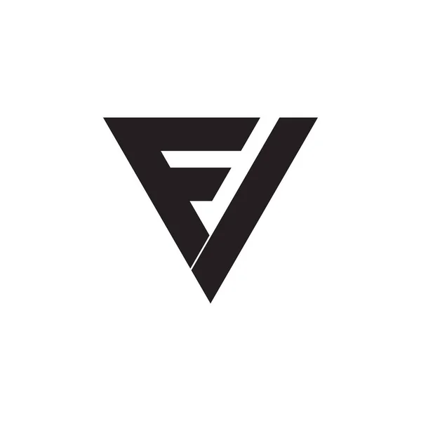 FV harf logosu veya FI harfi logo tasarım vektörü
