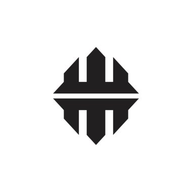 WM harf logo tasarım vektörü