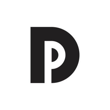 DP harfi logo tasarım vektörü