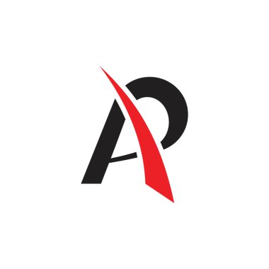 AP harfi logo tasarım vektörü