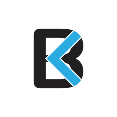 BK harf logo tasarım vektörü