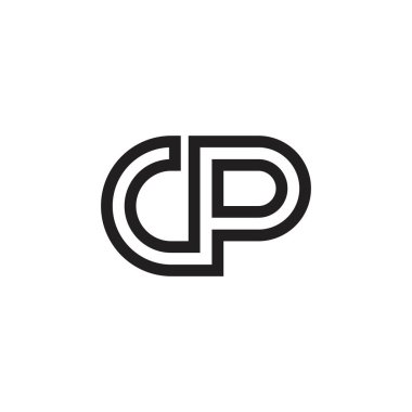 CP harf logo tasarım vektörü