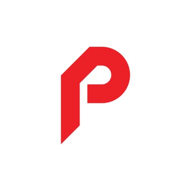 P Harfi Logo Tasarım Vektörü