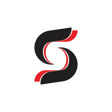 Kanat logo tasarım vektörlü S harfi