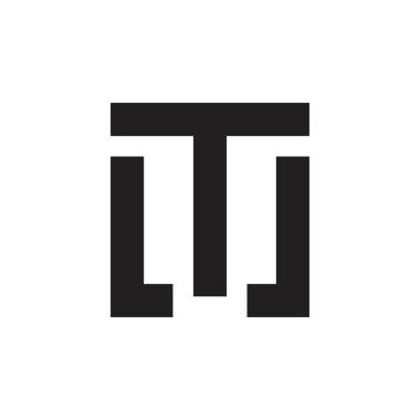 TW harfi logo tasarım vektörü