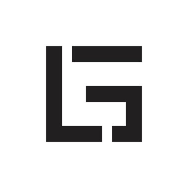 LG harfi logo tasarım vektörü