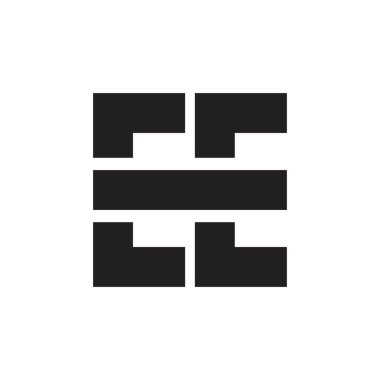 E harfi logo tasarım vektörü