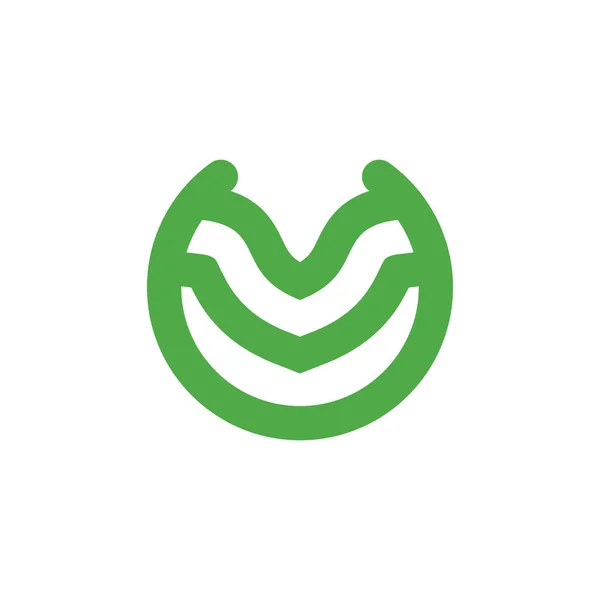 Green Circle Letter Logo Design Vector — Stock Vector